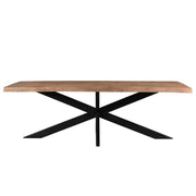 Eettafel Nairobi Mangohout Naturel hout 200x100 cm 13562-Eettafels-Livingfurn