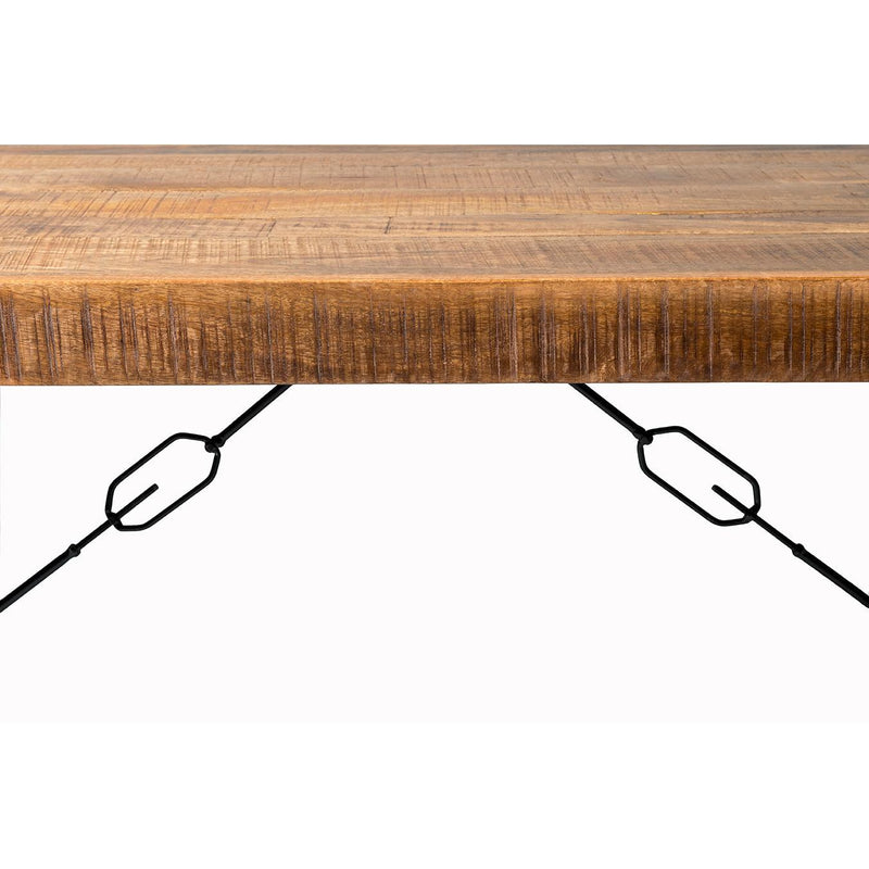 Eettafel Nairobi Mangohout Naturel hout 220x100 cm 12449-Eettafels-Livingfurn