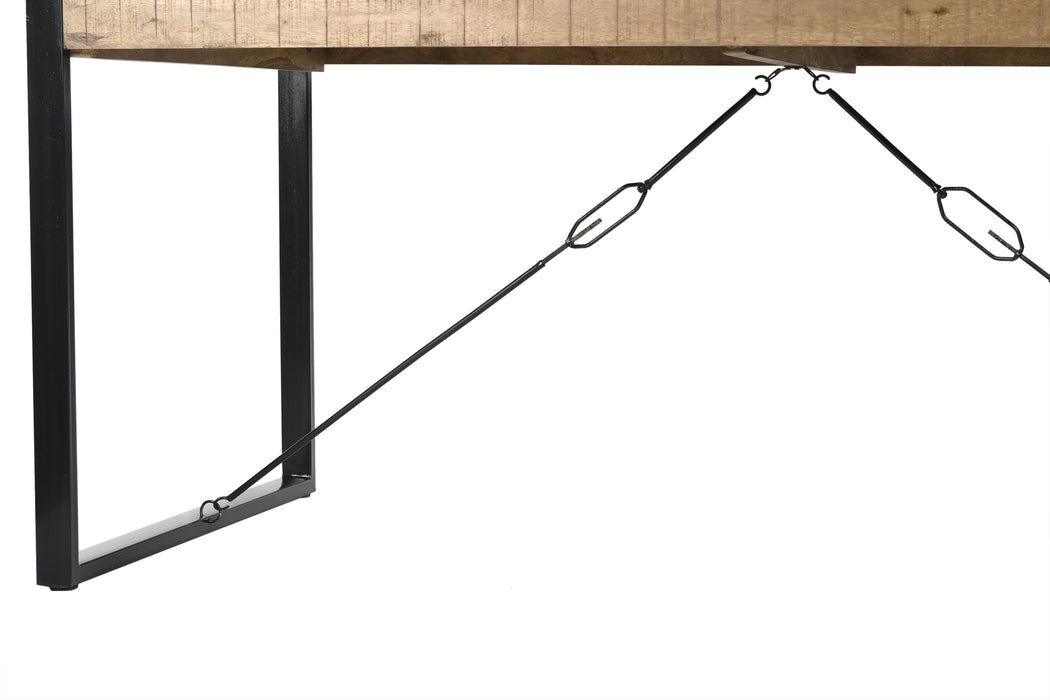 Eettafel Nairobi Mangohout Naturel hout 220x100 cm-Eettafels-Livingfurn