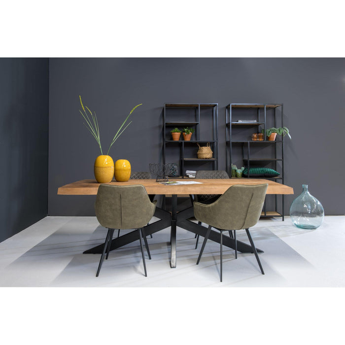 Eettafel Nairobi Mangohout Naturel hout 240x100 cm-Eettafels-Livingfurn