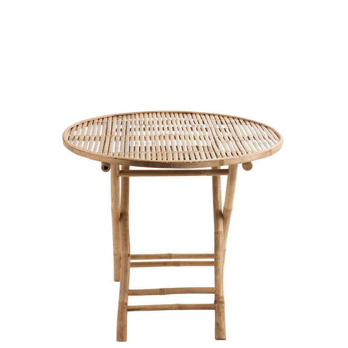 Eettafel Naturel Bamboe Rond 90 cm-Eettafels-J-Line
