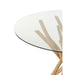 Eettafel Naturel Glas Rond 120 cm 120x120x75 cm-Eettafels-J-Line