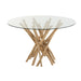 Eettafel Naturel Glas Rond 120 cm 120x120x75 cm-Eettafels-J-Line