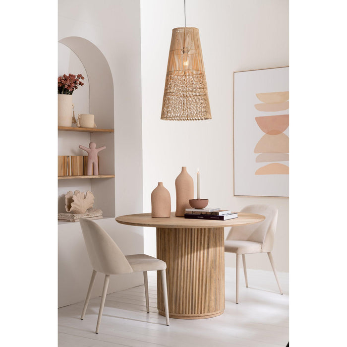 Eettafel Naturel Metaal 120 cm-Eettafels-J-Line