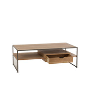 Eettafel Naturel Metaal 60x120 cm-Eettafels-J-Line