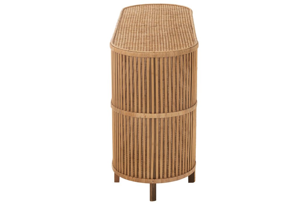 Eettafel Naturel Rotan 41x121 cm-Eettafels-J-Line