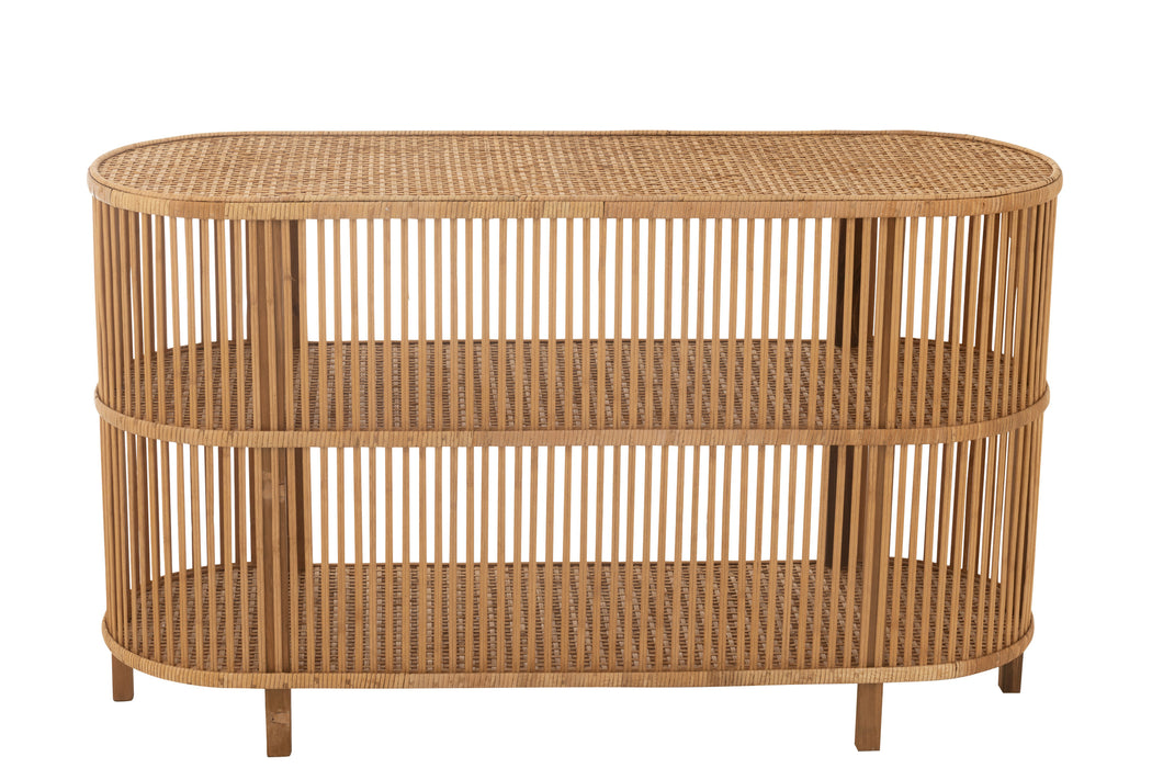 Eettafel Naturel Rotan 41x121 cm-Eettafels-J-Line