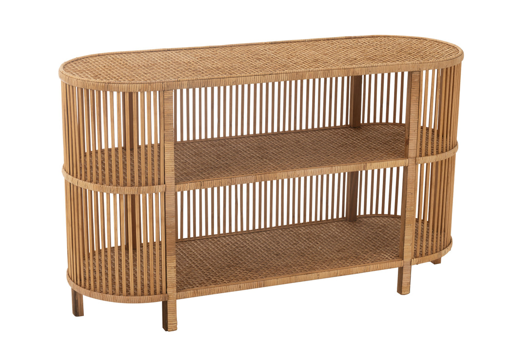 Eettafel Naturel Rotan 41x121 cm-Eettafels-J-Line