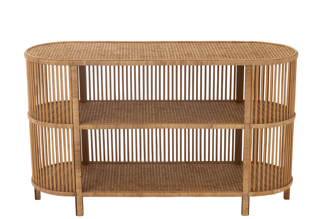 Eettafel Naturel Rotan 41x121 cm-Eettafels-J-Line