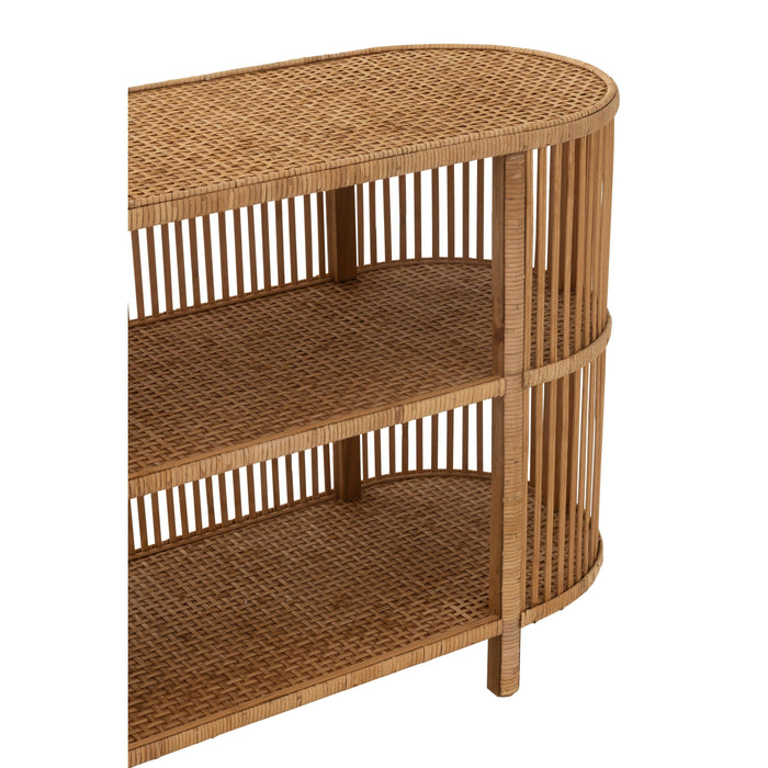 Eettafel Naturel Rotan 41x121 cm-Eettafels-J-Line