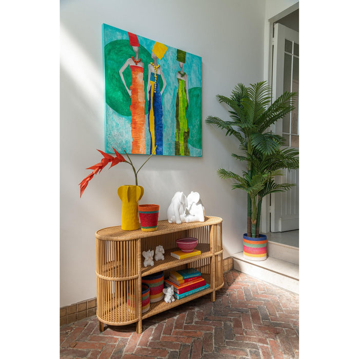 Eettafel Naturel Rotan 41x121 cm-Eettafels-J-Line