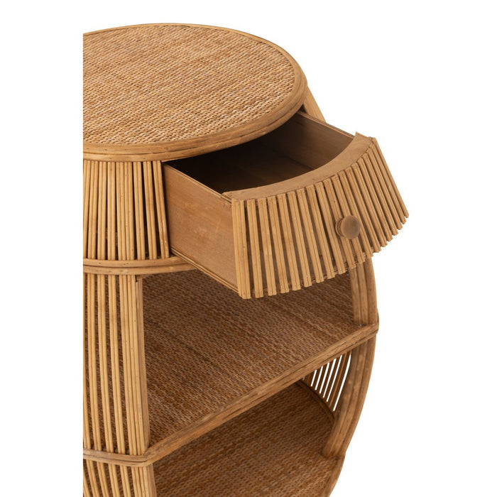 Eettafel Naturel Rotan 61 cm 61x61x79 cm-Eettafels-J-Line