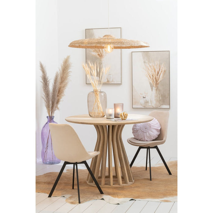 Eettafel Naturel Staal 110 cm 110x110x76 cm-Eettafels-J-Line
