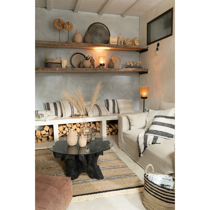 Eettafel Naturel Teakhout Ovaal 90 cm 90x90x45 cm-Eettafels-J-Line