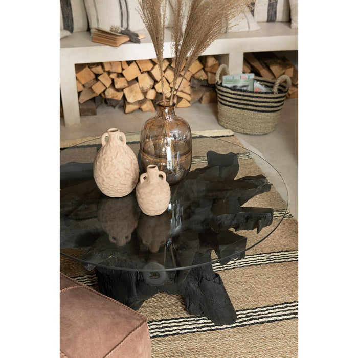 Eettafel Naturel Teakhout Ovaal 90 cm-Eettafels-J-Line