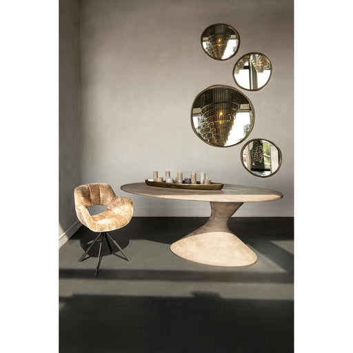 Eettafel Nemo Mangohout Grijs 220x110 cm-Eettafels-PTMD