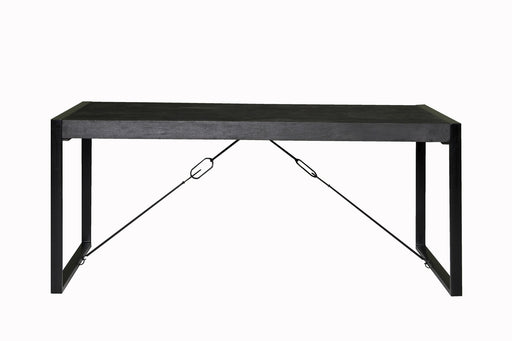 Eettafel Norris Mangohout Zwart 140x80 cm-Eettafels-Livingfurn