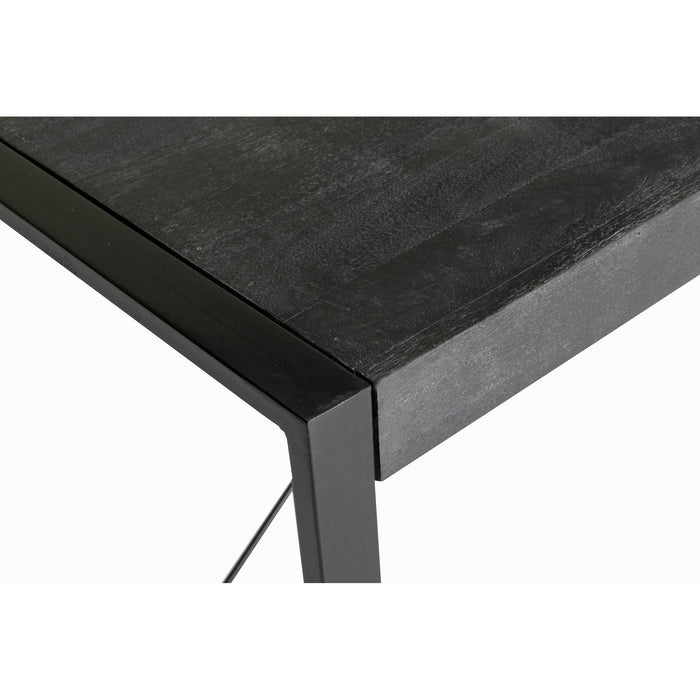 Eettafel Norris Mangohout Zwart 140x80 cm-Eettafels-Livingfurn