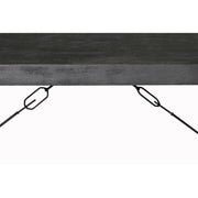 Eettafel Norris Mangohout Zwart 140x80 cm-Eettafels-Livingfurn