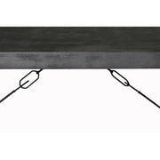 Eettafel Norris Mangohout Zwart 180x90 cm 12399-Eettafels-Livingfurn