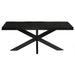 Eettafel Norris Mangohout Zwart 180x90 cm-Eettafels-Livingfurn