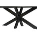 Eettafel Norris Mangohout Zwart 180x90 cm-Eettafels-Livingfurn