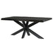 Eettafel Norris Mangohout Zwart 180x90 cm-Eettafels-Livingfurn