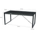 Eettafel Norris Mangohout Zwart 200x100 cm 12408-Eettafels-Livingfurn