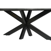 Eettafel Norris Mangohout Zwart 200x100 cm 12446-Eettafels-Livingfurn
