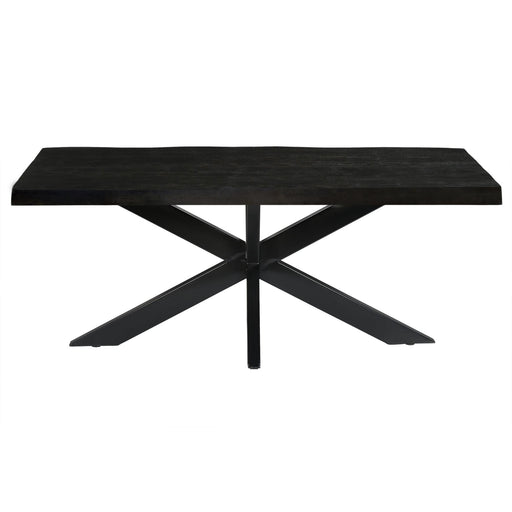 Eettafel Norris Mangohout Zwart 200x100 cm-Eettafels-Livingfurn