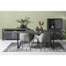 Eettafel Norris Mangohout Zwart 220x100 cm-Eettafels-Livingfurn