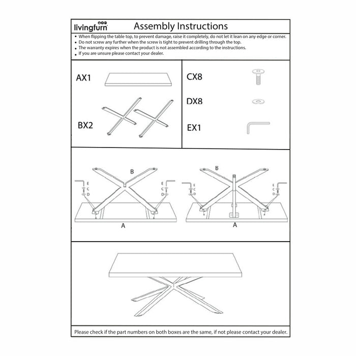 Eettafel Norris Mangohout Zwart 240x100 cm-Eettafels-Livingfurn