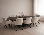 Eettafel Novero Eikenhout Espresso 280cm-Eettafels-Livingfurn