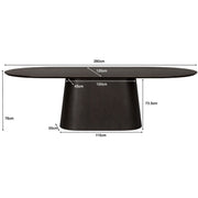 Eettafel Novero Eikenhout Espresso 280cm-Eettafels-Livingfurn