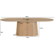 Eettafel Novero Eikenhout Naturel 280cm-Eettafels-Livingfurn