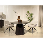 Eettafel Novero Eikenhout fineer Bruin 130x76 cm-Eettafels-Livingfurn