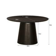 Eettafel Novero Eikenhout fineer Bruin 130x76 cm-Eettafels-Livingfurn