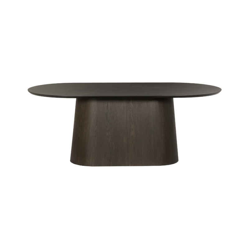 Eettafel Novero Eikenhout fineer Bruin 200x110 cm-Eettafels-Livingfurn