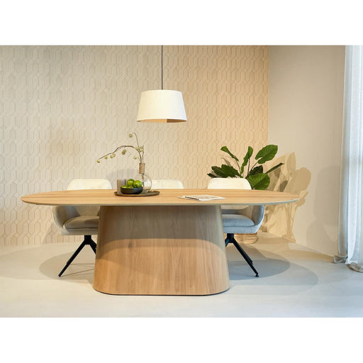 Eettafel Novero Eikenhout fineer Naturel hout 200x110 cm-Eettafels-Livingfurn