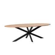 Eettafel Oslo Acaciahout Naturel hout 240x110 cm-Eettafels-Livingfurn