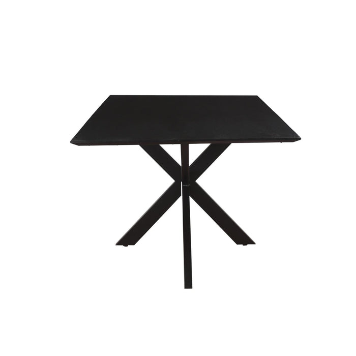 Eettafel Oslo Acaciahout Zwart 220x100 cm-Eettafels-Livingfurn