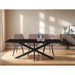 Eettafel Oslo Acaciahout Zwart 220x100 cm-Eettafels-Livingfurn