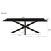 Eettafel Oslo Acaciahout Zwart 220x100 cm-Eettafels-Livingfurn