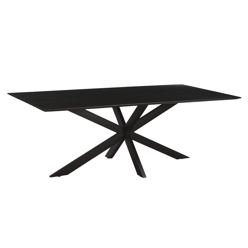 Eettafel Oslo Acaciahout Zwart 220x100 cm-Eettafels-Livingfurn