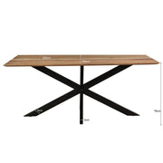 Eettafel Oslo Acasia Acaciahout Naturel hout 200x100 cm-Eettafels-Livingfurn