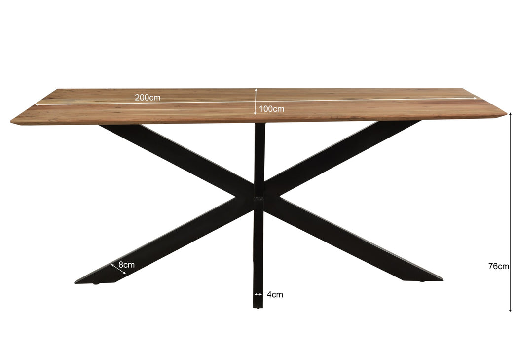 Eettafel Oslo Acasia Acaciahout Naturel hout 200x100 cm-Eettafels-Livingfurn