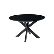 Eettafel Oslo Mangohout Zwart 120 cm 120x120x76 cm-Eettafels-Livingfurn