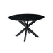 Eettafel Oslo Mangohout Zwart 120 cm 120x120x76 cm-Eettafels-Livingfurn