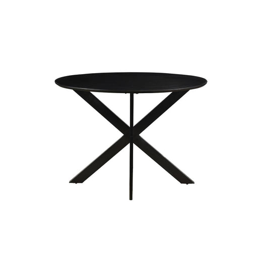 Eettafel Oslo Mangohout Zwart 120 cm-Eettafels-Livingfurn
