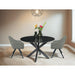 Eettafel Oslo Mangohout Zwart 130 cm-Eettafels-Livingfurn